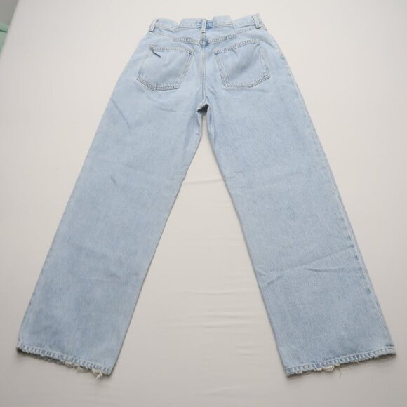 AGOLDE Dax Upside Pleated Waist Jeans In Sideline Wide Leg Size 27 - Picture 6 of 15